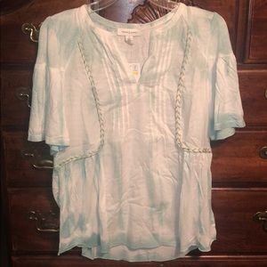New Vintage America size M blue and white cute top